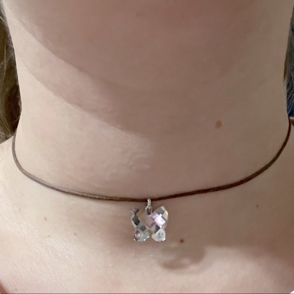 Swarovski Butterfly Amethyst Necklace - Picture 6 of 7